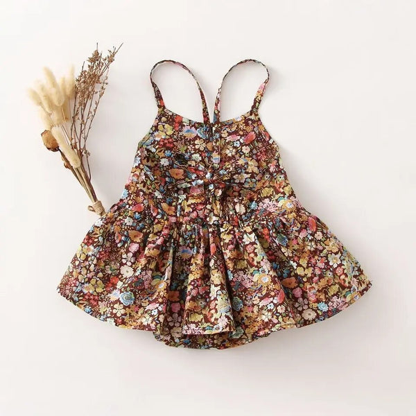 Baby/Toddler Vintage Floral Romper Dress