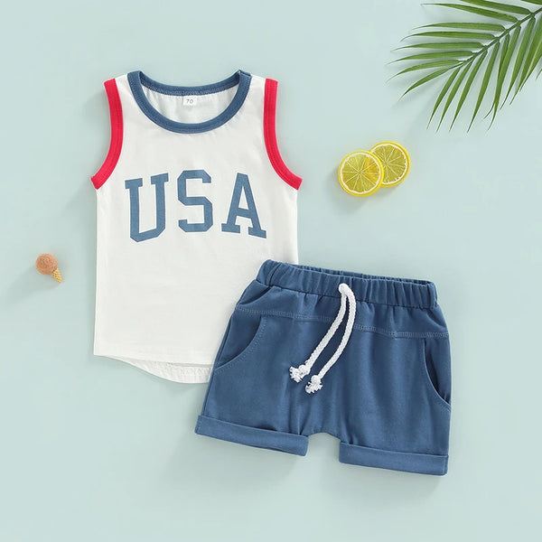 Baby/Toddler USA Tank & Shorts Set