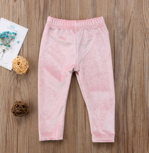Baby/Toddler Velvet Bow Pants - Multiple Colors