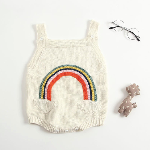 Baby/Toddler Rainbow Knit Romper