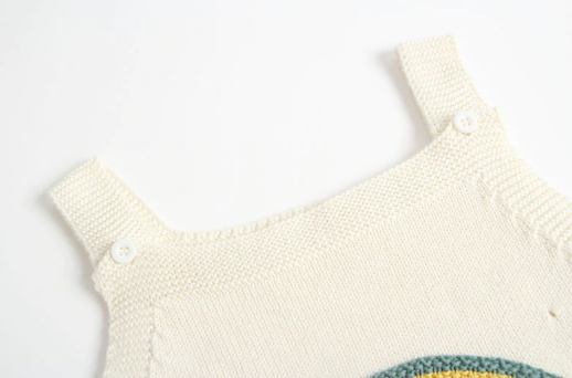 Baby/Toddler Rainbow Knit Romper