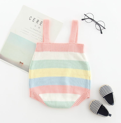 Baby/Toddler Stripe Knit Romper