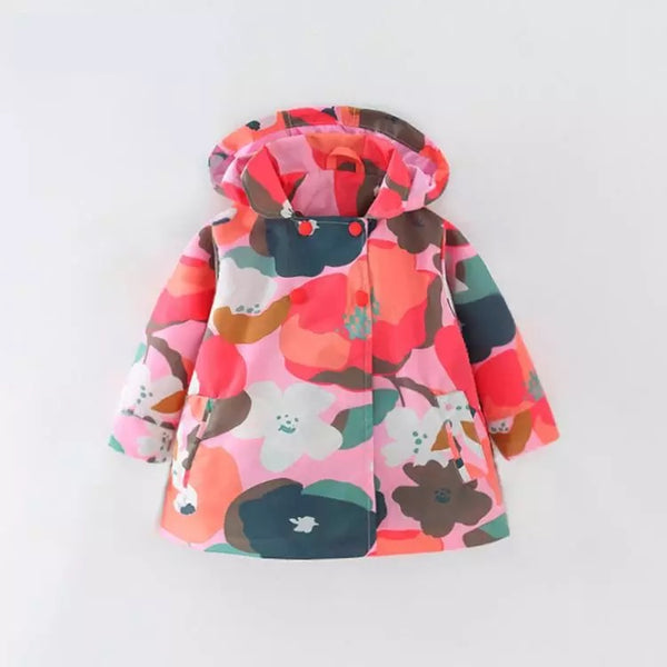 Baby/Toddler Pink Floral Hooded Jacket