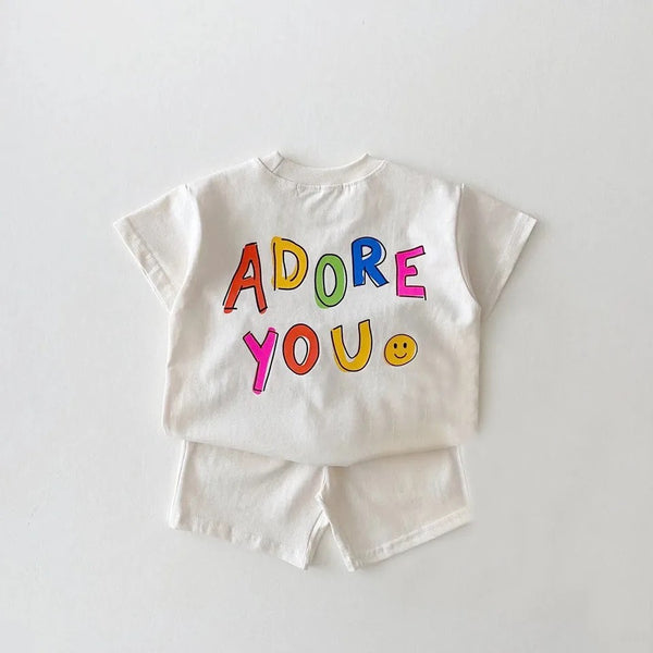 Baby/Toddler Adore You Shorts Set