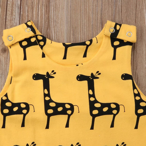 Baby/Toddler Yellow Giraffe Romper