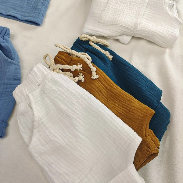 Baby/Toddler Pocket Shirt/Shorts Set - Multiple Colors