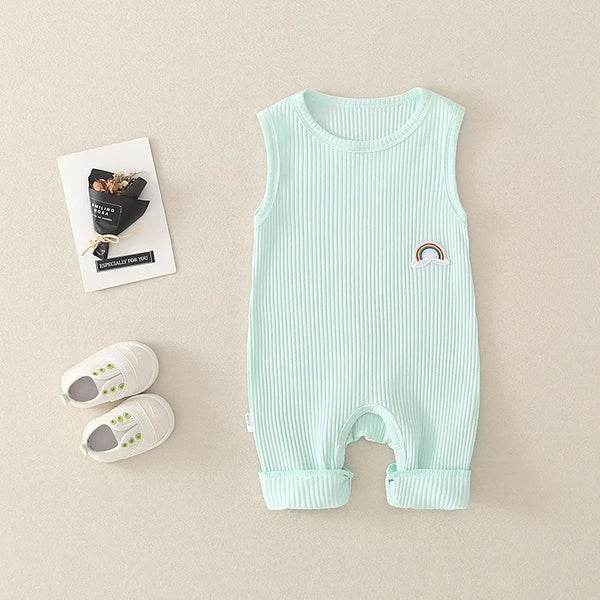Baby/Toddler Ribbed Rainbow Romper