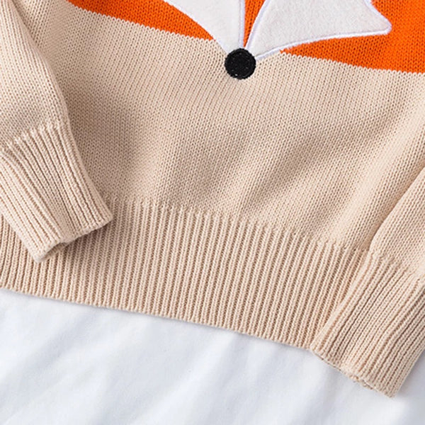 Baby/Kids Striped Fox Sweater