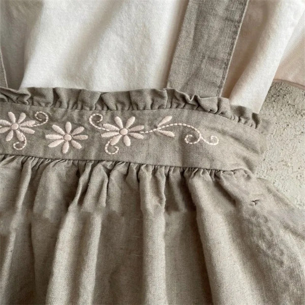 Toddler/Kid Embroidered Cotton Dress