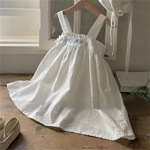 Toddler/Kid Embroidered Cotton Dress