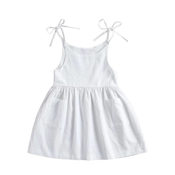 Toddler Shoulder Tie Pocket Dress