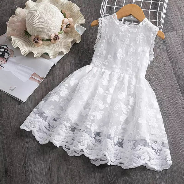 Toddler Sleeveless Lace Dress - Multiple Colors