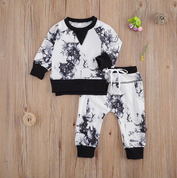 Baby/Toddler Tie Dye Joggers Set - Multiple Colors