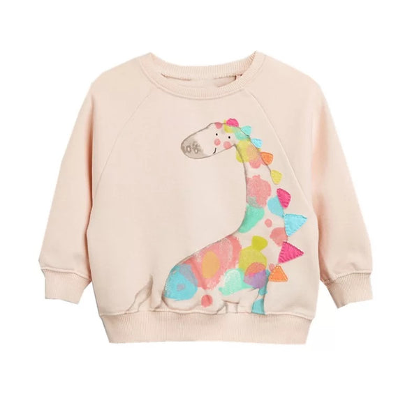Kids Colorful Dino Pullover