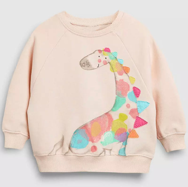 Kids Colorful Dino Pullover