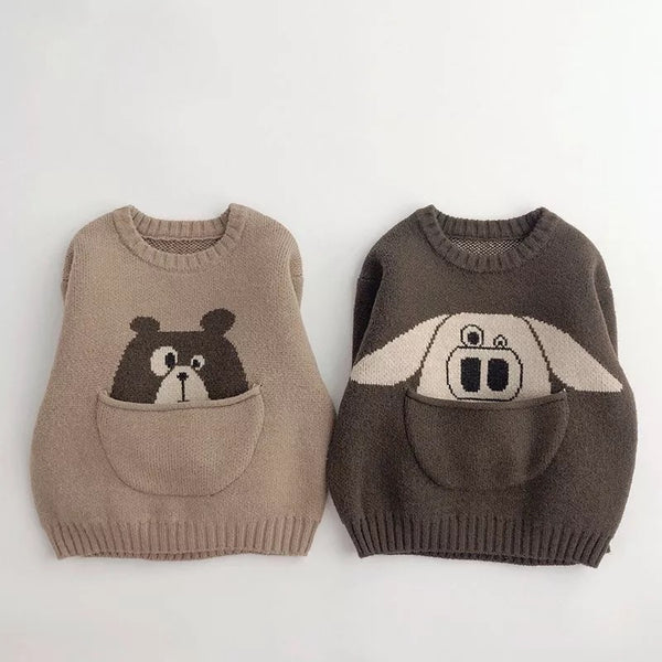 Toddler/Kids Pocket Animal Sweater