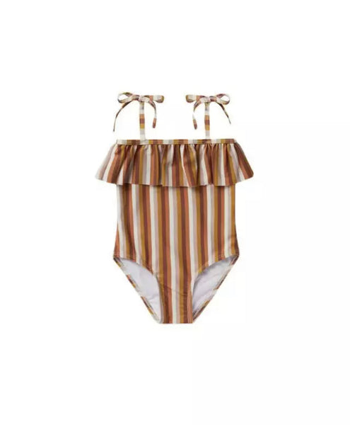 Baby/Toddler Stripe Ruffle Swimsuit