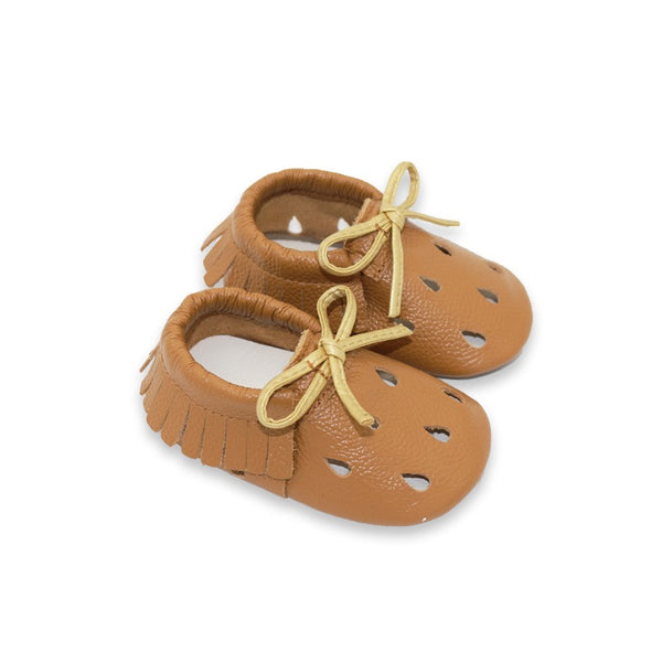 Baby/Toddler Slip On Leather Moccasin - Raindrop
