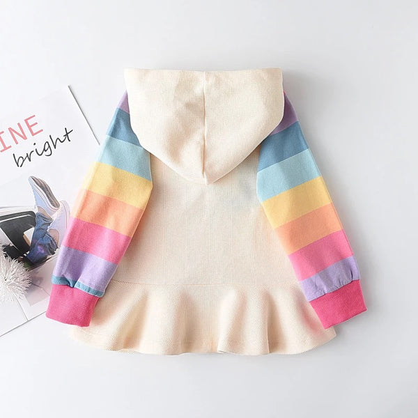 Toddler Rainbow Striped Sleeve Dress