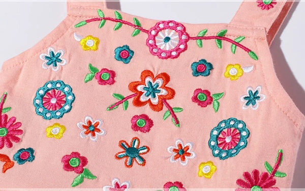Toddler Floral Embroidered Dress